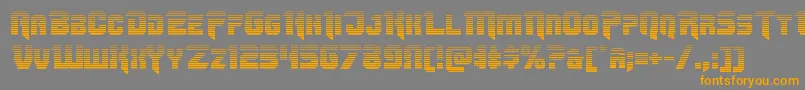 Omegaforcegrad12-Schriftart – Orangefarbene Schriften auf grauem Hintergrund