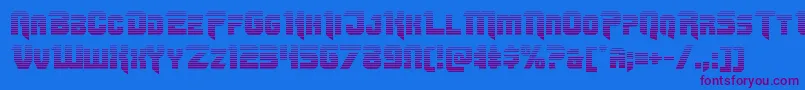 Omegaforcegrad12 Font – Purple Fonts on Blue Background