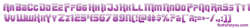 Omegaforcegrad12-Schriftart – Violette Schriften auf weißem Hintergrund