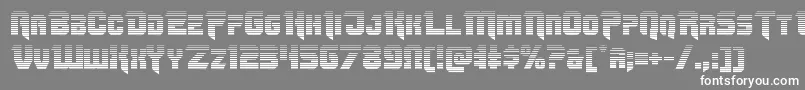 Omegaforcegrad12-Schriftart – Weiße Schriften auf grauem Hintergrund