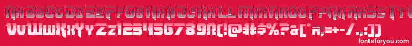 Omegaforcegrad12-Schriftart – Weiße Schriften auf rotem Hintergrund