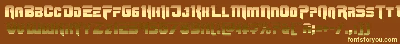 Omegaforcegrad12 Font – Yellow Fonts on Brown Background