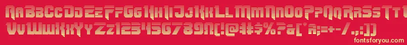 Omegaforcegrad12 Font – Yellow Fonts on Red Background