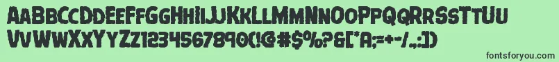 Terrorbabblebold Font – Black Fonts on Green Background