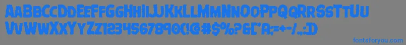 Terrorbabblebold-Schriftart – Blaue Schriften auf grauem Hintergrund