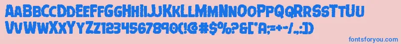 Terrorbabblebold Font – Blue Fonts on Pink Background