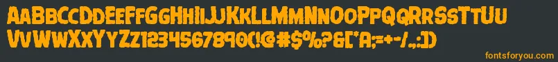 Terrorbabblebold Font – Orange Fonts on Black Background