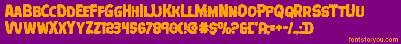 Terrorbabblebold Font – Orange Fonts on Purple Background