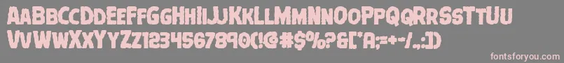 Terrorbabblebold Font – Pink Fonts on Gray Background