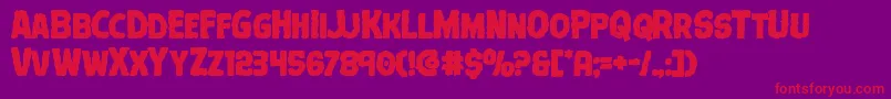 Terrorbabblebold Font – Red Fonts on Purple Background