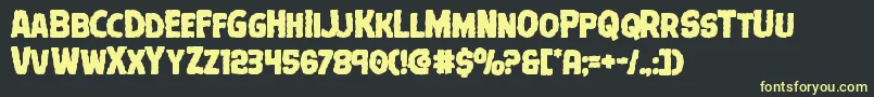 Terrorbabblebold Font – Yellow Fonts on Black Background