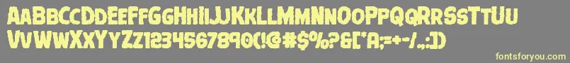 Terrorbabblebold Font – Yellow Fonts on Gray Background