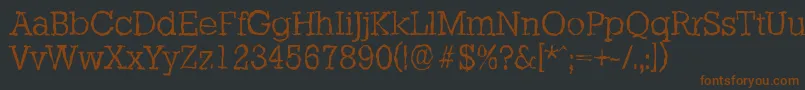 StaffordrandomLightRegular Font – Brown Fonts on Black Background