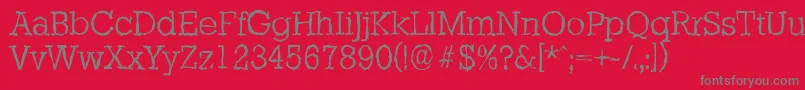 StaffordrandomLightRegular Font – Gray Fonts on Red Background