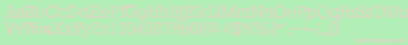 StaffordrandomLightRegular Font – Pink Fonts on Green Background