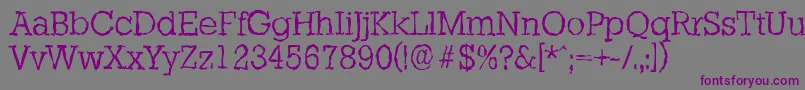 StaffordrandomLightRegular Font – Purple Fonts on Gray Background
