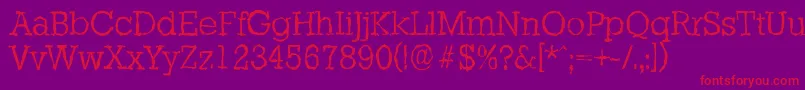 StaffordrandomLightRegular-Schriftart – Rote Schriften auf violettem Hintergrund