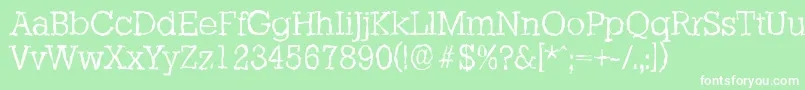 フォントStaffordrandomLightRegular – 緑の背景に白い文字