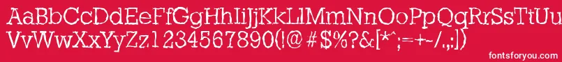 StaffordrandomLightRegular Font – White Fonts on Red Background