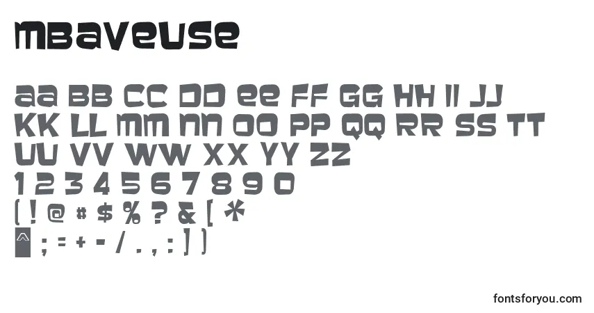 characters of mbaveuse font, letter of mbaveuse font, alphabet of  mbaveuse font