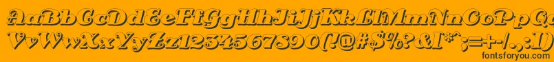 DsSienaShadow Font – Black Fonts on Orange Background