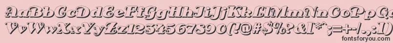 DsSienaShadow Font – Black Fonts on Pink Background