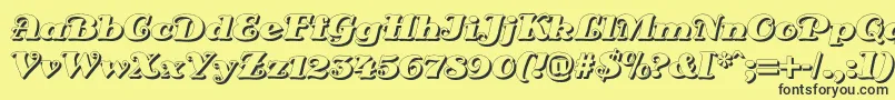 DsSienaShadow Font – Black Fonts on Yellow Background