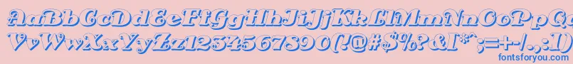 DsSienaShadow Font – Blue Fonts on Pink Background