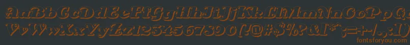 DsSienaShadow Font – Brown Fonts on Black Background