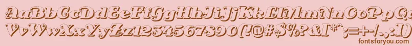DsSienaShadow Font – Brown Fonts on Pink Background