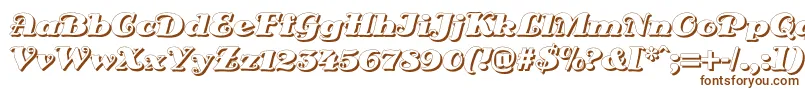 DsSienaShadow Font – Brown Fonts on White Background