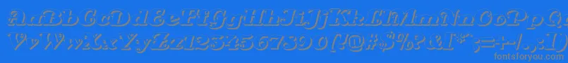DsSienaShadow Font – Gray Fonts on Blue Background