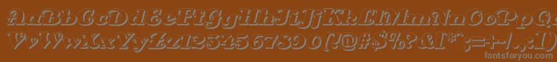 DsSienaShadow Font – Gray Fonts on Brown Background