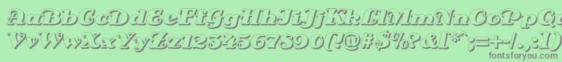 DsSienaShadow Font – Gray Fonts on Green Background