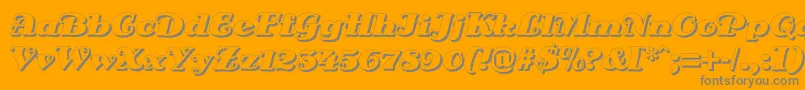 DsSienaShadow Font – Gray Fonts on Orange Background