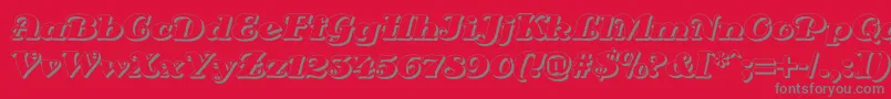 DsSienaShadow-Schriftart – Graue Schriften auf rotem Hintergrund