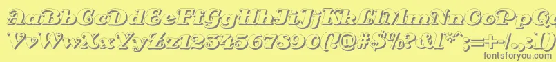 DsSienaShadow Font – Gray Fonts on Yellow Background