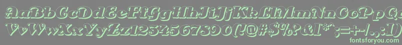 DsSienaShadow Font – Green Fonts on Gray Background