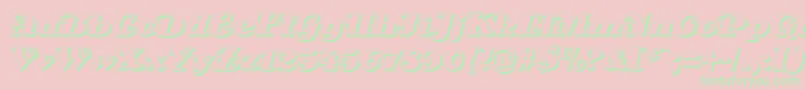 DsSienaShadow Font – Green Fonts on Pink Background