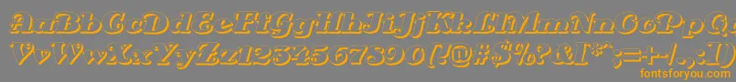 DsSienaShadow Font – Orange Fonts on Gray Background