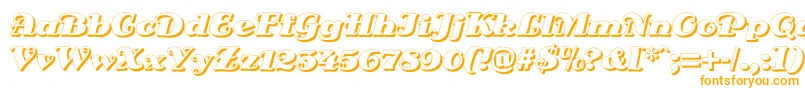 DsSienaShadow Font – Orange Fonts on White Background