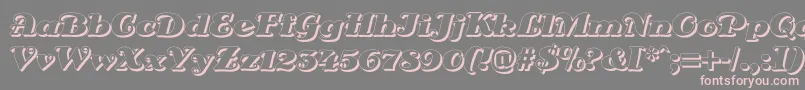 DsSienaShadow Font – Pink Fonts on Gray Background