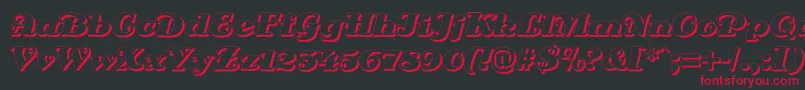 DsSienaShadow Font – Red Fonts on Black Background