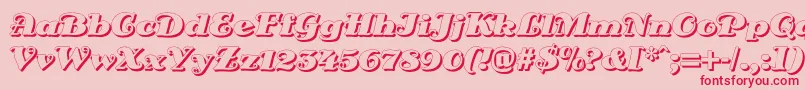 DsSienaShadow Font – Red Fonts on Pink Background