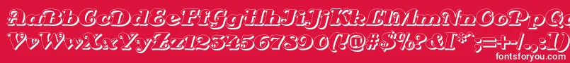 DsSienaShadow Font – White Fonts on Red Background