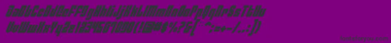 Шрифт PhiladelphiaItalic – чёрные шрифты на фиолетовом фоне