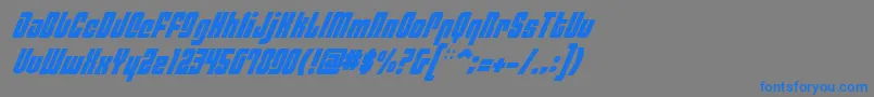 PhiladelphiaItalic Font – Blue Fonts on Gray Background