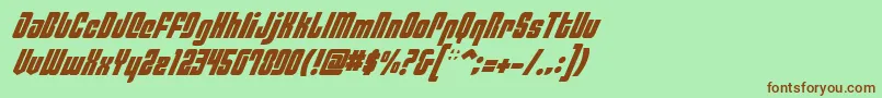 PhiladelphiaItalic Font – Brown Fonts on Green Background