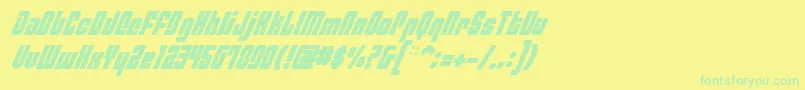 PhiladelphiaItalic Font – Green Fonts on Yellow Background