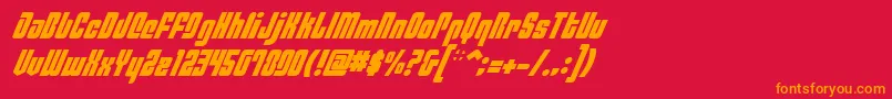 PhiladelphiaItalic Font – Orange Fonts on Red Background